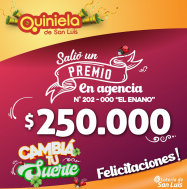 ¡Salió un premio de Quiniela en San Luis!